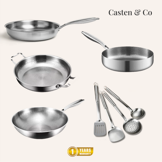 Family Feast Bundle: 4 Pans + Utensils Set
